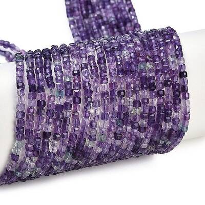 Natural Purple Fluorite Beads Strands