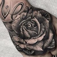 Rose Pattern Temporary Tattoo Sticker, Floral Fake Tattoo Stickers, Realistic Tattoo Decals for Leg Back, Creative Body Art ...