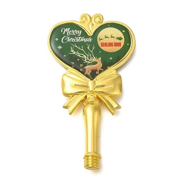Christmas Deer Print Brass & Resin Wax Stamp Handles