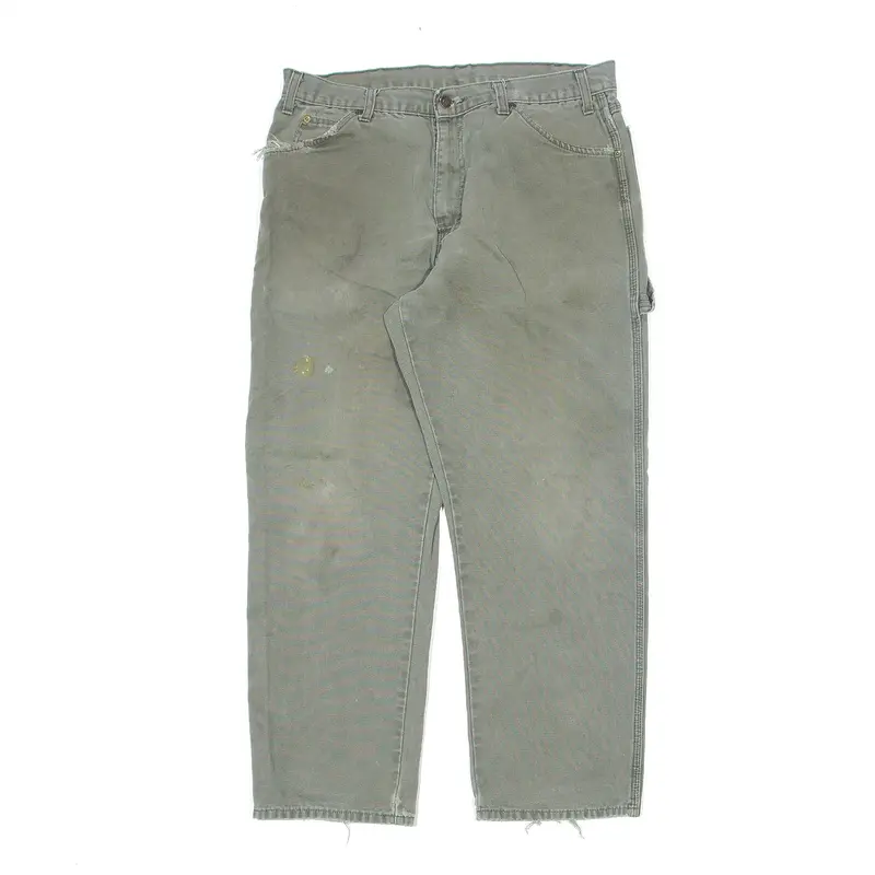 DICKIES Workwear Jeans Grey Denim Regular Straight Mens W34 L30