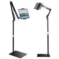 Tablet Floor Stand, Overhead Bed Phone Stand Angle Height Adjustable Holder, Universal Floor Stand Compatible with iPhone iPa...