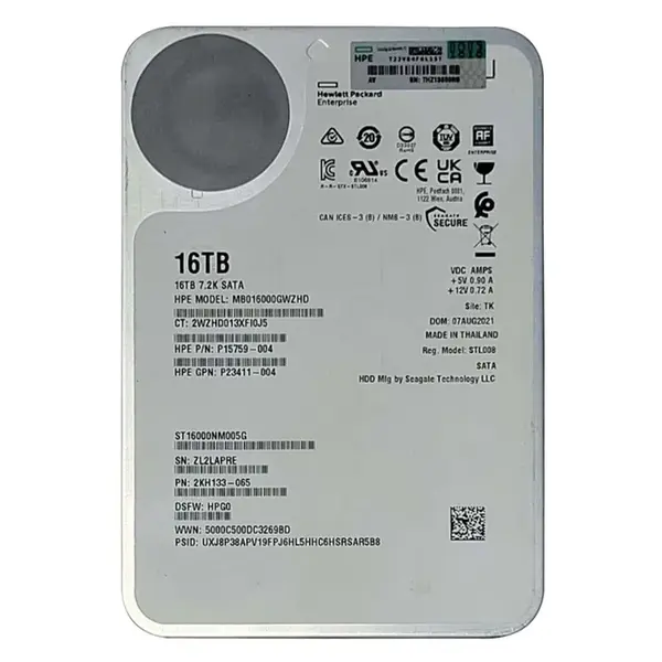 P23411-004 HP 16TB 7200RPM 6Gb/s SATA 3.5-inch Hard Drive