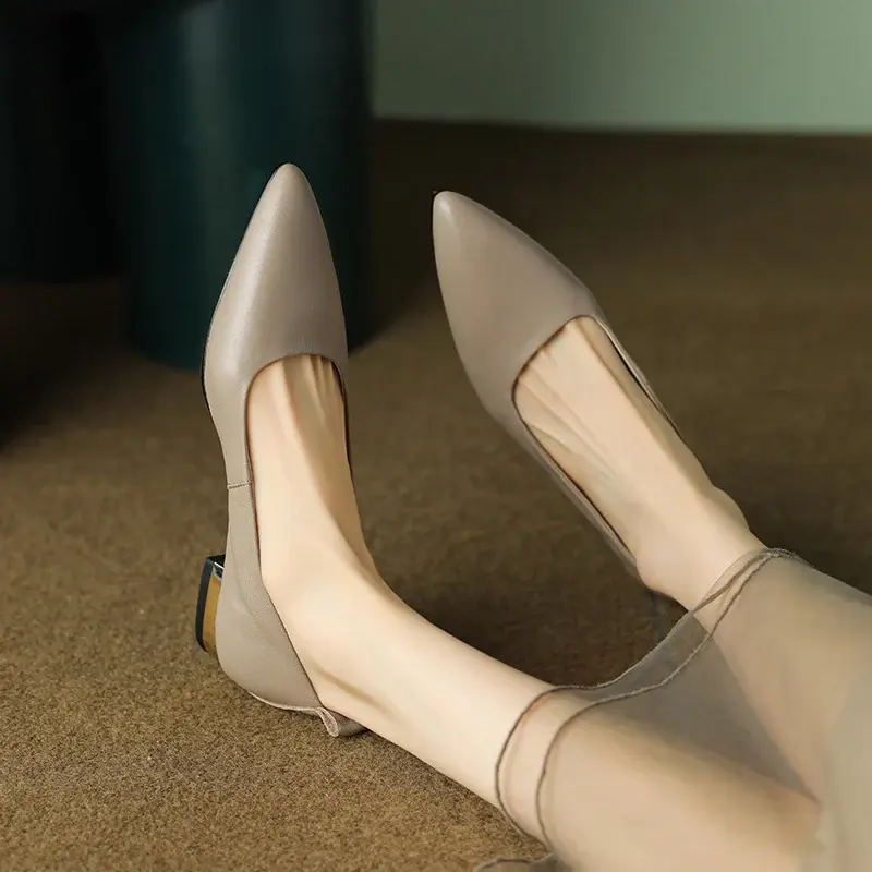 CHIKO Aleia Pointy Toe Block Heels Pumps Shoes