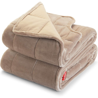 Weighted Blanket for Anxiety & Sleep - Ultra-Soft 15lb Blanket, Unique Arm Slits, Neck Cutout Features, 54 x 73 Inch Springto...