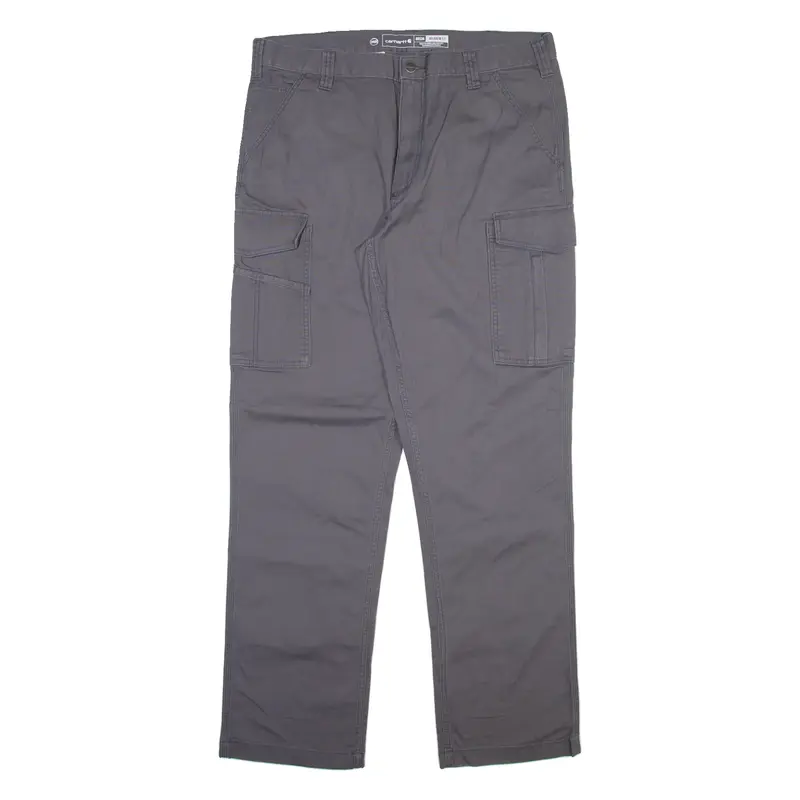 CARHARTT Cargo Mens Trousers Grey Relaxed Straight W38 L34
