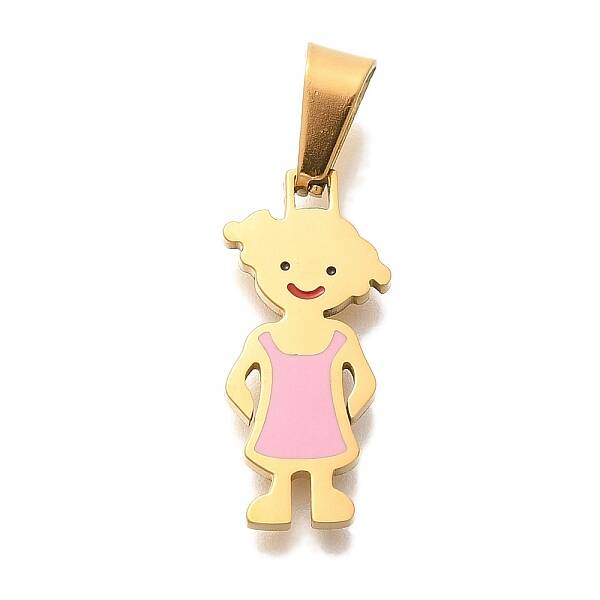 PVD Vacuum Plating 304 Stainless Steel Enamel Pendants