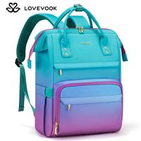 LOVEVOOK Gradient Laptop Backpack - Waterproof Work Computer Bag for College, Nurse, Travel, Work, Carry-On, School Supplies ...