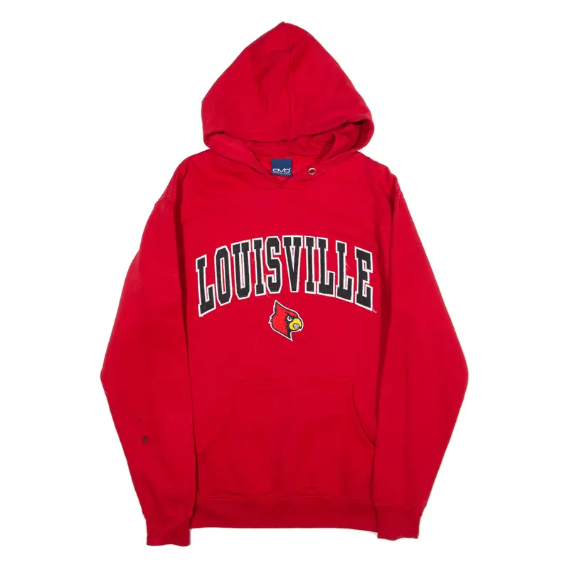 OLD VARSITY BRAND Louisville Mens Red Hoodie USA S