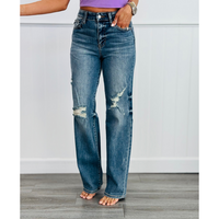 Judy Blue Do Anything Dad Straight Jeans (Reg. and Plus)