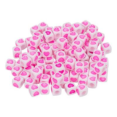 Opaque White Acrylic European Beads