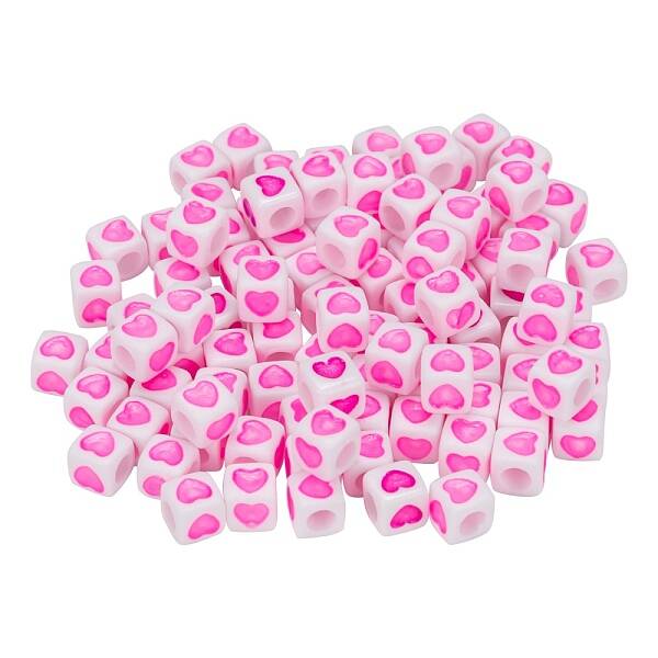 Opaque White Acrylic European Beads
