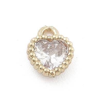 Brass Micro Pave Cubic Zirconia Pendants