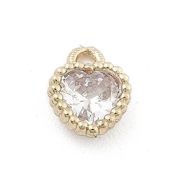 Brass Micro Pave Cubic Zirconia Pendants