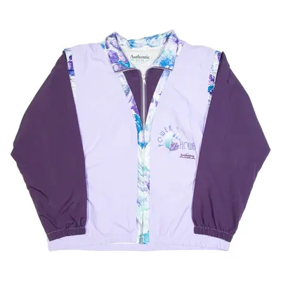 AUTHENTIC KLEIN SPORTSWEAR Womens Track Jacket Purple 90s XL