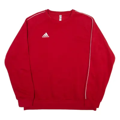 ADIDAS Mens Sweatshirt Red Crew Neck XL