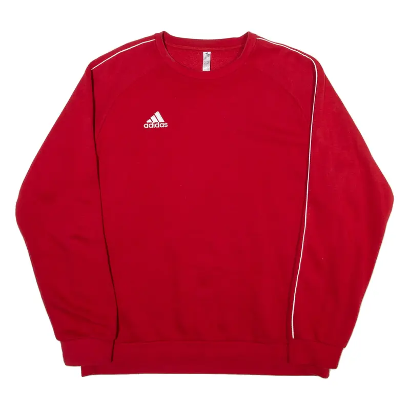 ADIDAS Mens Sweatshirt Red Crew Neck XL