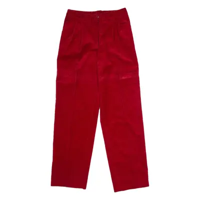 Womens Corduroy Trousers Red Regular Straight W28 L32
