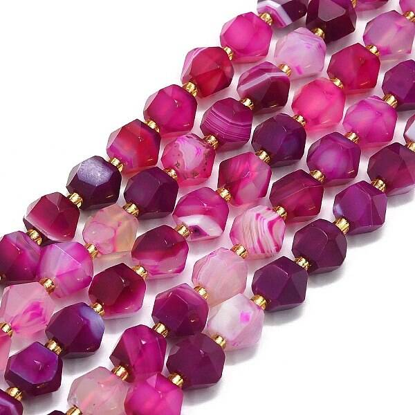 Natural Banded Agate Beads Strands