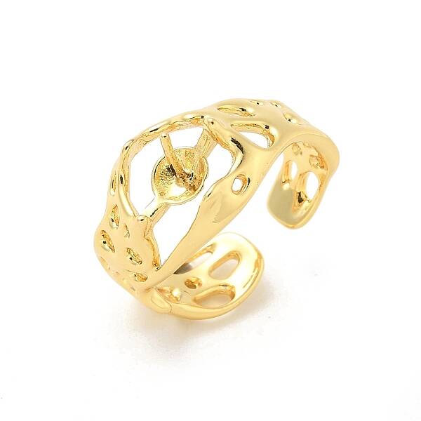 Brass Open Cuff Ring Settings