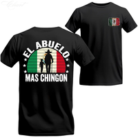 Fathers Day TShirt Gift For Latino Dad, El Abuelo Mas Chingon Tee, Mexican Gift T-shirt for Him Menswear Tops graphic  tee Cr...