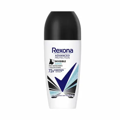 Rexona Roll On Deodorant Advanced Protection Invisible Aqua 72h 50ml