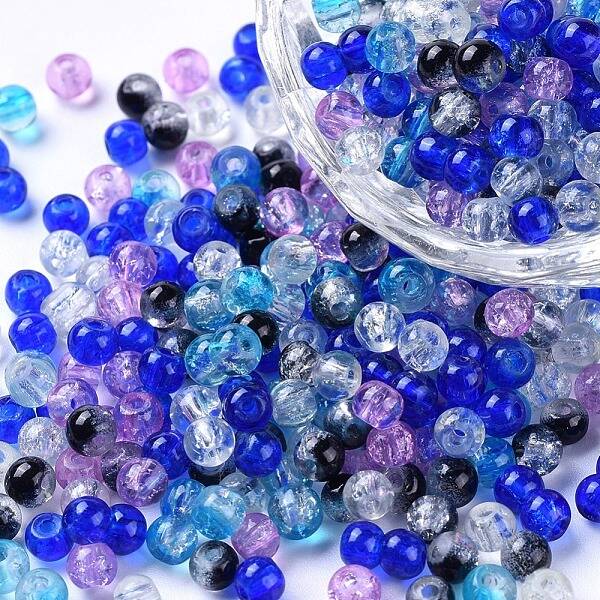 Baking Painted Crackle Glass Beads