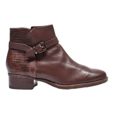 TAMARIS Ankle Boots Brown Leather Womens UK 5