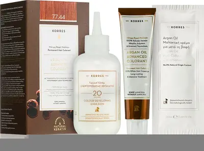 Korres Argan Oil permanent hair dye with argan oil color 77.44 Intense Copper Blonde 50ml