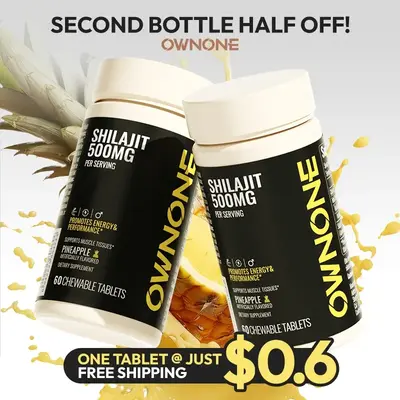 【SECOND BOTTLE HALF OFF】OWNONE SHILAJIT Chewable Tablets | 15000MG High Content | For Muscle,Energy,Strength | Athletic P...