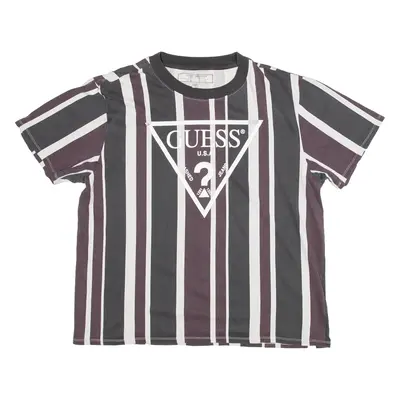 GUESS Mens T-Shirt Maroon XL