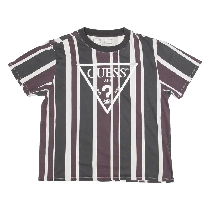 GUESS Mens T-Shirt Maroon XL
