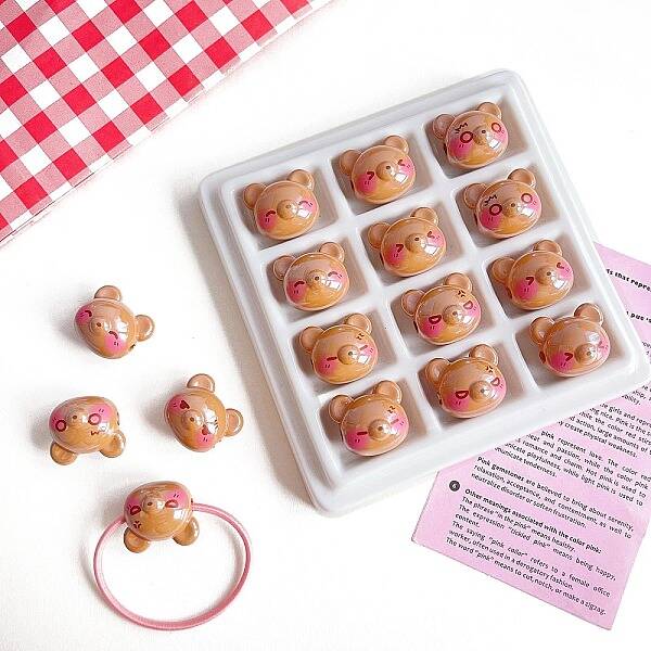 Opaque Printed Acrylic Beads