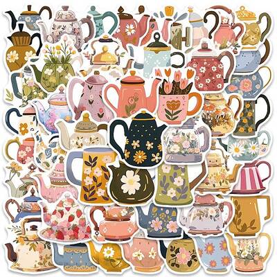 50Pcs PVC Adhesive Waterproof Stickers Self-Adhesive Stickers