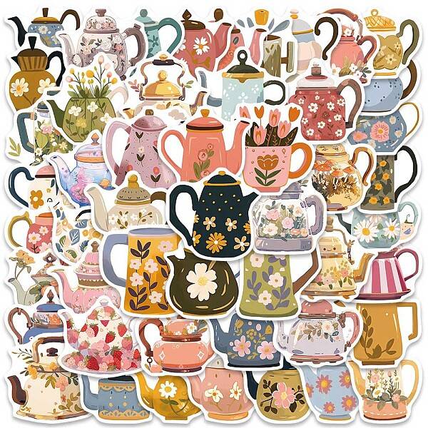 50Pcs PVC Adhesive Waterproof Stickers Self-Adhesive Stickers