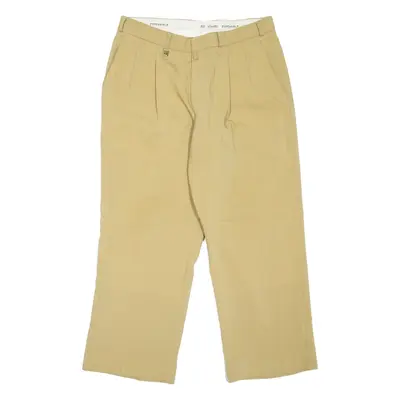 MOBIL ELASTO Womens Trousers Beige Relaxed Straight Wool W30 L24