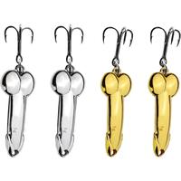 4Pcs Funny Fishing Lures,Special Shaped Hard Metal Sequin Fishing Jigs Baits,Top Water Bass Fishing Lures,Spinner Baits for B...