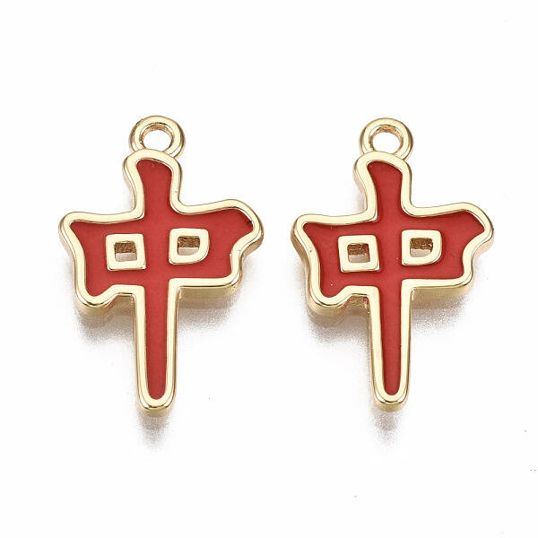 Brass Enamel Pendants