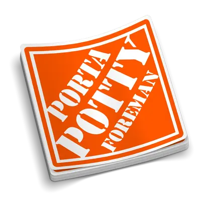 Porta Potty Foreman  -  Hard Hat Decal