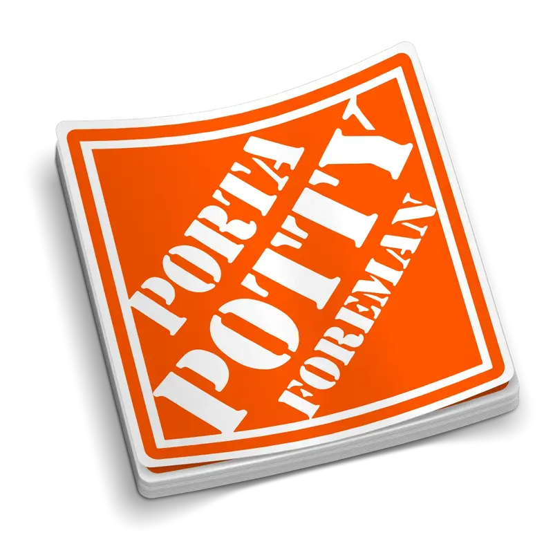Porta Potty Foreman - Hard Hat Decal