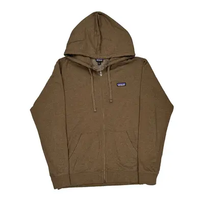 Organic Cotton Patagonia Hoodie - Large Brown Cotton Blend