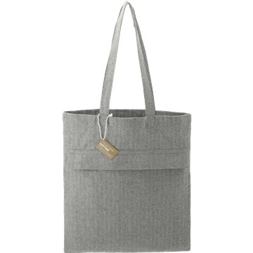 150 Promotional Recycled Cotton Herringbone Tote w/Zip Pocket - ...