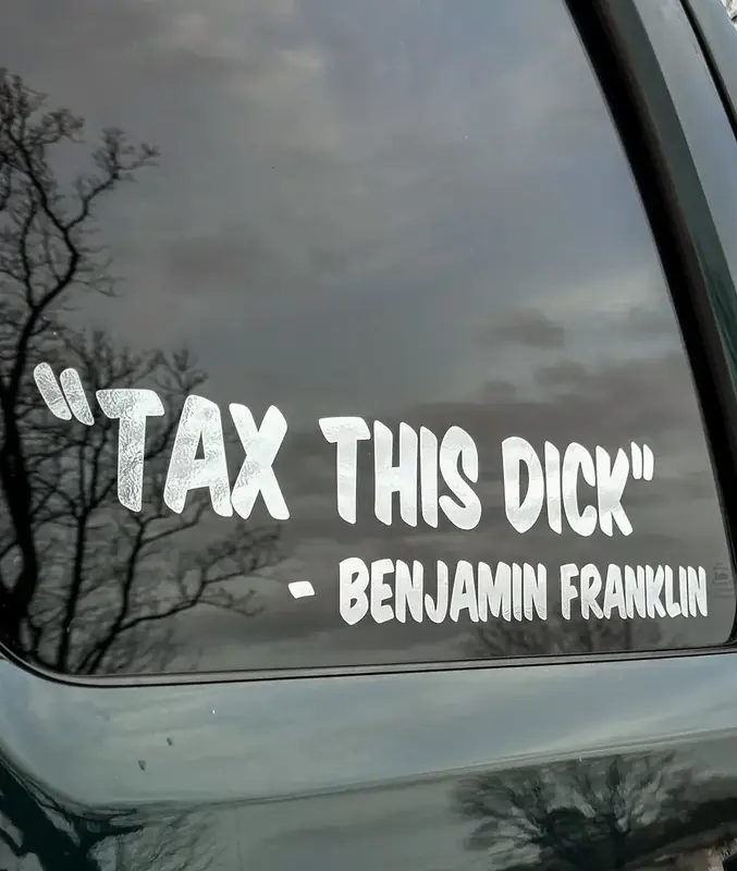 Tax This Decal, (2-pack Options) Bumper Sticker for Car Truck SUV - 20 Colors Available - Toolbox