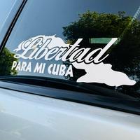Freedom Cuba Sticker - 8x2.6 inches