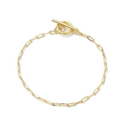 Brass Paperclip Chains Bracelets for Women