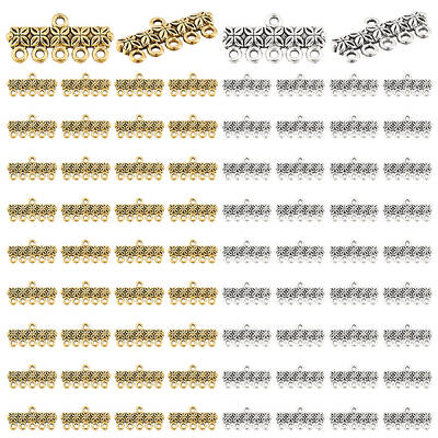 100Pcs 2 Colors Tibetan Style Alloy Links