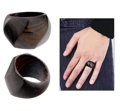 Ebony Diamond-Cut Ring - 6