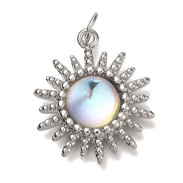 Rack Plating Brass Micro Pave Cubic Zirconia Pendants