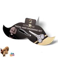 2-in-1 Beard & Plush Hair Grooming Kit – For Men’s Facial Hair or Plushie Styling | Scissors + Fine Comb