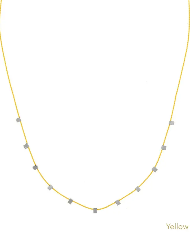 Hilo Necklace | Metal Color: Silver | Color: Yellow