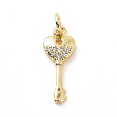Brass Micro Pave Cubic Zirconia Pendants